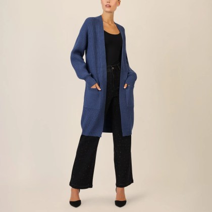 Apart - Lange Strickjacke - Größe 42/44 DAM - blau