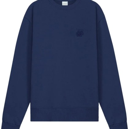 Filling Pieces - Sweatshirt Embroidered Knot Navy - Größe L - blau Filling Pieces - Sweatshirt Embroidered Knot Navy - Größe L - blau
