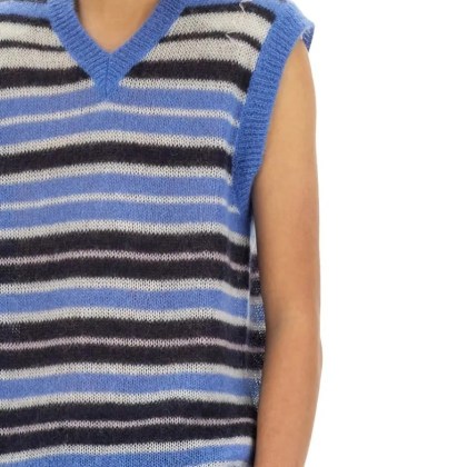 Marni - Striped Mohair Blend Vest - Größe 50 - bunt – Bild 2