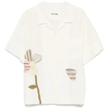 STORY MFG. - Ecru Shirt With Front Button Fastening - Größe M - weiß STORY MFG. - Ecru Shirt With Front Button Fastening - Größe M - weiß