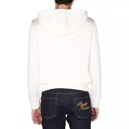 Alexander McQueen - Printed Hooded Sweatshirt - Größe S - white – Bild 3