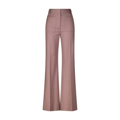 Victoria Beckham - Weite Stoffhose aus Woll-Mix - Größe 34 - violett Victoria Beckham - Weite Stoffhose aus Woll-Mix - Größe 34 - violett