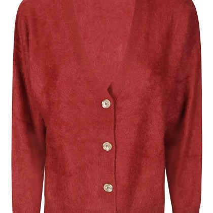 ABSOLUT CASHMERE - Plush Cashmere Cardigan With Button Closure - Größe M - rot ABSOLUT CASHMERE - Plush Cashmere Cardigan With Button Closure - Größe M - rot