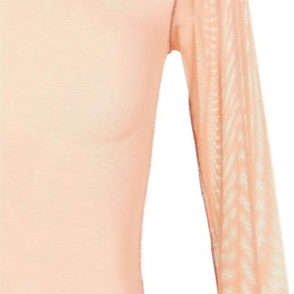 Oséree - Feather Transparent Mesh Bodysuit - Größe M - pink – Bild 3
