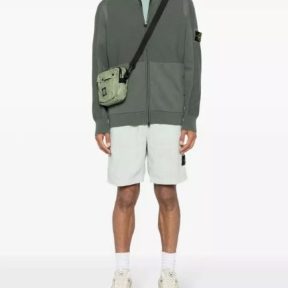 Stone Island - Compasse-Badge Knitted Cardigan - Größe XXXL - grün – Bild 4