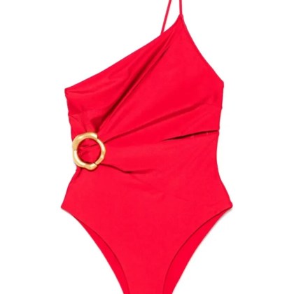 Cult Gaia - Asymmetric Red Swimsuit With Cut-Out Detail - Größe M - rot Cult Gaia - Asymmetric Red Swimsuit With Cut-Out Detail - Größe M - rot