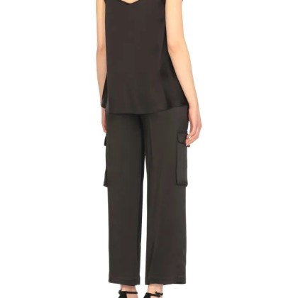 Antonelli - Black Silk Top - Größe 42 - schwarz – Bild 4