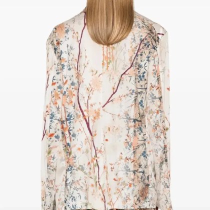Pierre-Louis Mascia - Double-Breasted Floral Print Jacket - Größe S - beige – Bild 3