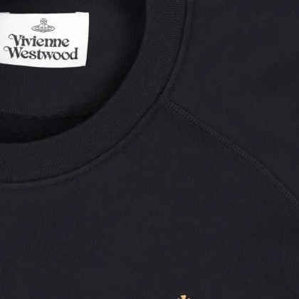 Vivienne Westwood - "Orb" Crewneck Sweatshirt, In Black Cotton - Größe S - schwarz – Bild 2