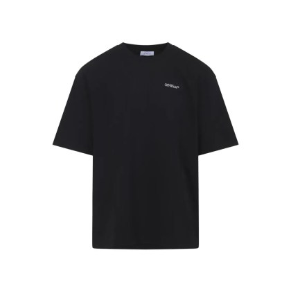Off-White - Black Short-Sleeve Cotton T-Shirt - Größe M - schwarz Off-White - Black Short-Sleeve Cotton T-Shirt - Größe M - schwarz