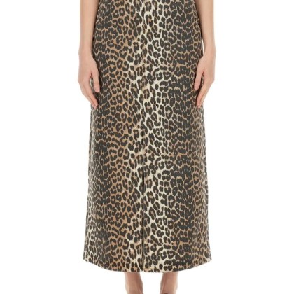 GANNI - Skirt With Maxi Slit - Größe 34 - braun GANNI - Skirt With Maxi Slit - Größe 34 - braun