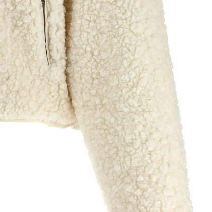 ENTIRE STUDIOS - Teddy-Effect Fabric Jacket With Ribbed Knit Detail - Größe XS - beige – Bild 2