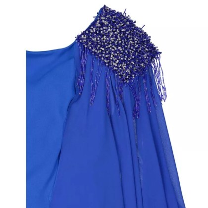 Ivan Montesi - Beaded Shoulders Dress - Größe 50 - blue – Bild 2