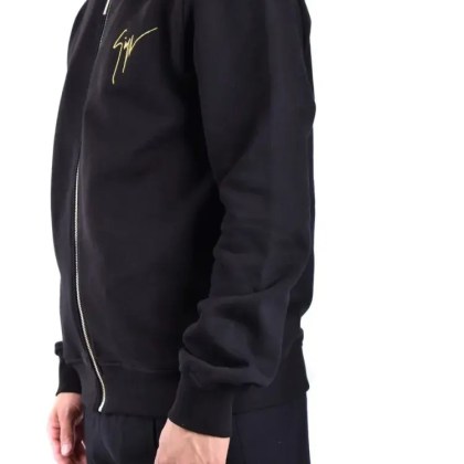 Giuseppe Zanotti - Black Cotton Jacket With Hood - Größe M - schwarz – Bild 4