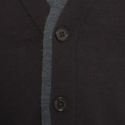 Paolo Pecora - Fine knit cardigan - Größe L - braun – Bild 3