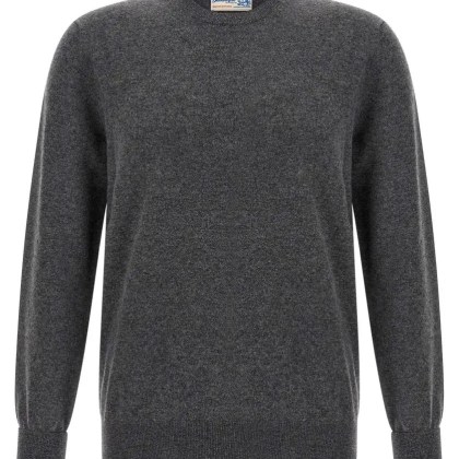 Ballantyne - Ribbed Hem Cashmere Sweater With Long Cuffed Sleev - Größe 54 - grau Ballantyne - Ribbed Hem Cashmere Sweater With Long Cuffed Sleev - Größe 54 - grau