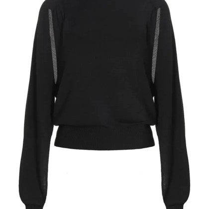 Ramael - Cut Out Insert Top Sweater - Größe M - schwarz Ramael - Cut Out Insert Top Sweater - Größe M - schwarz