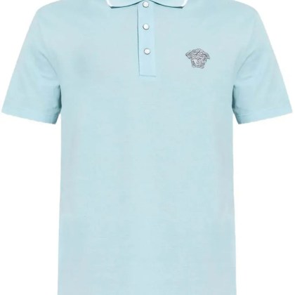 Versace - T-Shirts And Polos Light Blue - Größe L - blau Versace - T-Shirts And Polos Light Blue - Größe L - blau