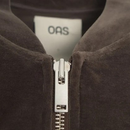OAS - Velvet sweatshirt 'Sierra' - Größe XL - braun – Bild 3