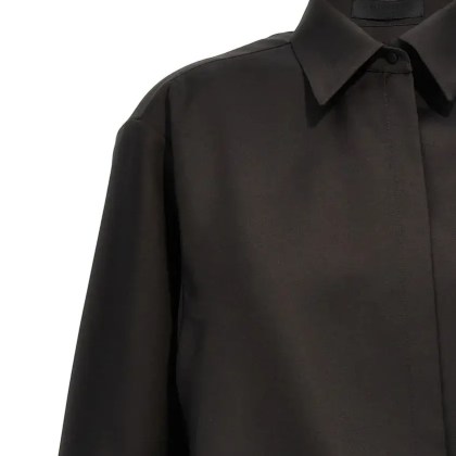 Valentino Garavani - Valentino Techno Light Wool Shirt - Größe 36 - schwarz – Bild 3