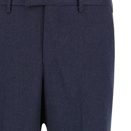 Pt Torino - Straight Leg Wool Pants With Turn-Up Hem And Funct - Größe 50 - blau – Bild 3