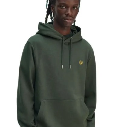 Fred Perry - Regular Fit French Terry Hoodie - Größe XL - grau – Bild 4