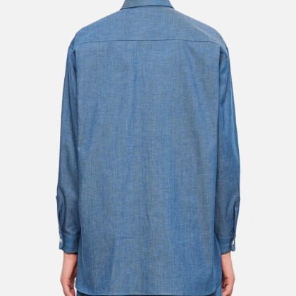 DUSAN - Pointed Collar Button-Up Shirt - Größe XS - blau – Bild 3