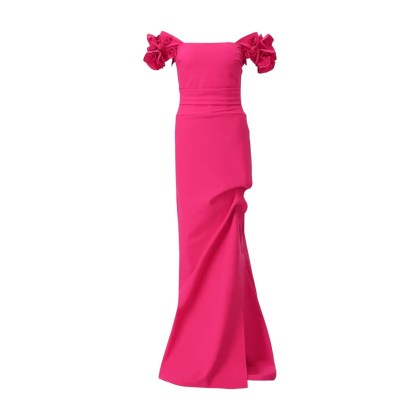 Chiara Boni - Langes Abendkleid mit Blumendetails - Größe 40 - pink Chiara Boni - Langes Abendkleid mit Blumendetails - Größe 40 - pink