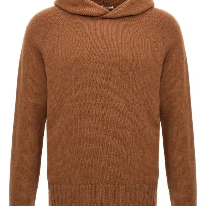 MA%27RY%27YA - Wool Hooded Sweater - Größe XL - braun MA%27RY%27YA - Wool Hooded Sweater - Größe XL - braun