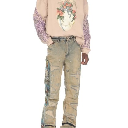 Who Decides War - Unfurled Cotton Jeans - Größe 36 - beige – Bild 4