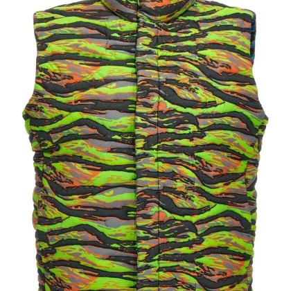 Erl - Quilted Camouflage Vest With High Collar - Größe S - grün Erl - Quilted Camouflage Vest With High Collar - Größe S - grün