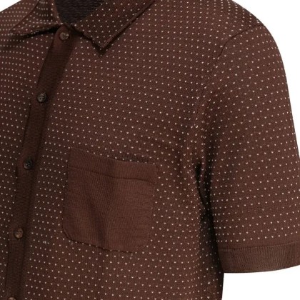 Rakki' - Brown Cotton Casual Shirt - Größe 50 - braun – Bild 2