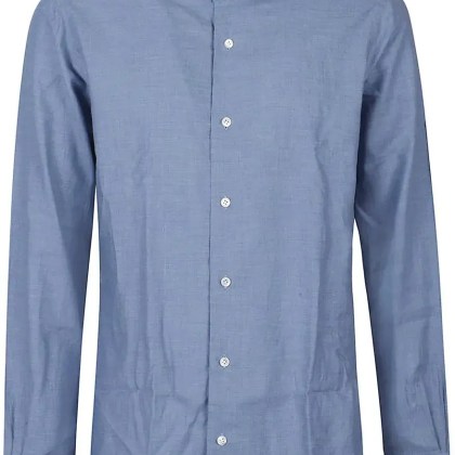 Barba Napoli - Long Sleeve Neck Shirt Blue - Größe 40 - blau Barba Napoli - Long Sleeve Neck Shirt Blue - Größe 40 - blau