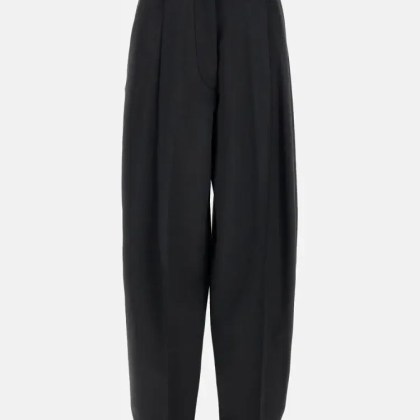 THE LATEST - "Cara" Wool Blend Trousers - Größe 44 - schwarz – Bild 2