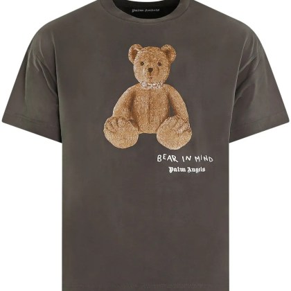 Palm Angels - Heren Bear in Mind T-Shirt Grijs - Größe L - grau Palm Angels - Heren Bear in Mind T-Shirt Grijs - Größe L - grau
