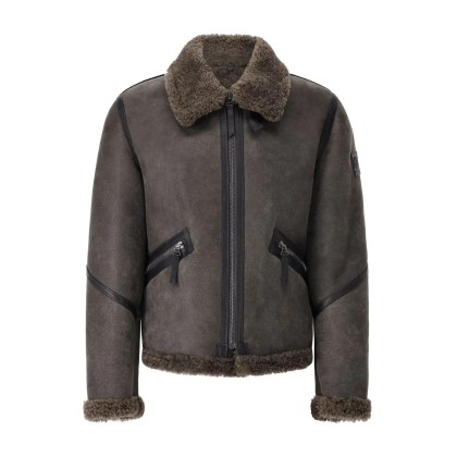 Belstaff - Jacke aus Leder - Größe M - grau Belstaff - Jacke aus Leder - Größe M - grau