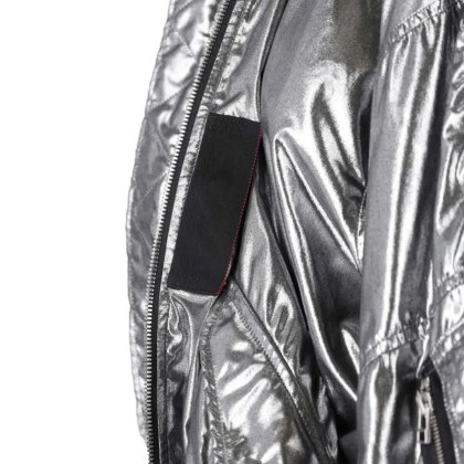 Junya Watanabe - Silver Zip Bomber – Metallic - Größe M - gunmetal