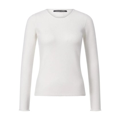 Hannes Roether - Strickpullover mit Rundhalsausschnitt - Größe XL - weiß Hannes Roether - Strickpullover mit Rundhalsausschnitt - Größe XL - weiß