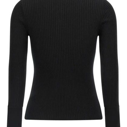 Courrèges - 'Classic Rib' Polo Shirt - Größe S - schwarz – Bild 4