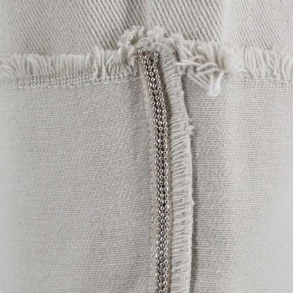 Panicale - High-Waisted Trousers With Jewelled Turn-Up Detail - Größe 42 - grau – Bild 2