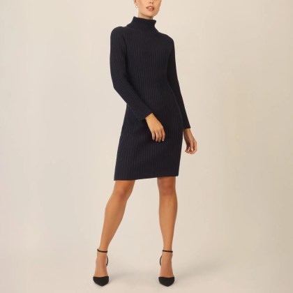 Apart - Rippenstrickkleid - Größe 38 - blau