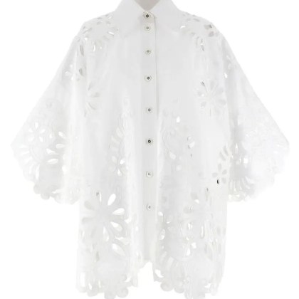 Dolce&Gabbana - Cut-Out Embroidery Shirt - Größe 38 - weiß Dolce&Gabbana - Cut-Out Embroidery Shirt - Größe 38 - weiß