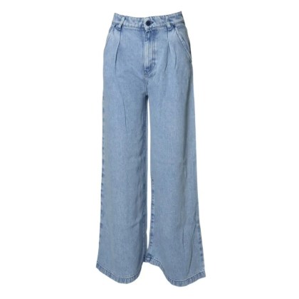 Solotre - Light Blue Denim Solotre Wide Leg Jeans - Größe 44 - blau Solotre - Light Blue Denim Solotre Wide Leg Jeans - Größe 44 - blau