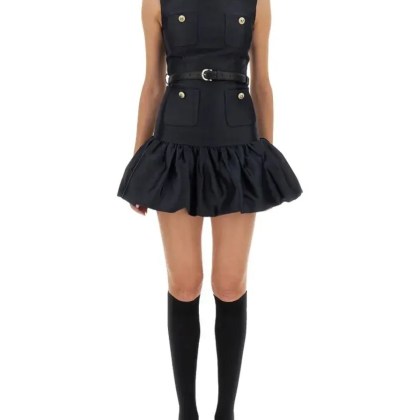 self-portrait - Taffeta Mini Dress - Größe 10 - schwarz self-portrait - Taffeta Mini Dress - Größe 10 - schwarz