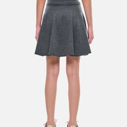 Extreme Cashmere - Cashmere Short Pleated Skirt - Größe ONE SIZE - grau – Bild 3