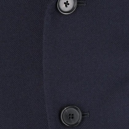 Emanuela Caruso - Tailored Herringbone Jacket With Notched Lapel - Größe 50 - schwarz – Bild 3