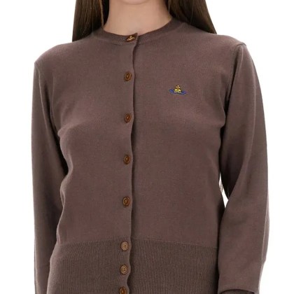 Vivienne Westwood - "Bea" Cardigan - Größe S - braun – Bild 2