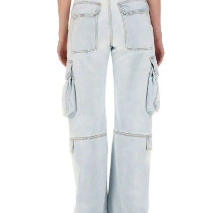 MSGM - Denim Cargo Pants - Größe 40 - blau – Bild 3