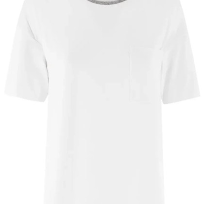 Panicale - Round Neck T-Shirt With Detailing - Größe 44 - weiß Panicale - Round Neck T-Shirt With Detailing - Größe 44 - weiß