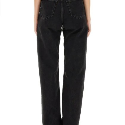 Saint Laurent - High-Waist Baggy Jeans With Tonal Stitching - Größe 27 - schwarz – Bild 3